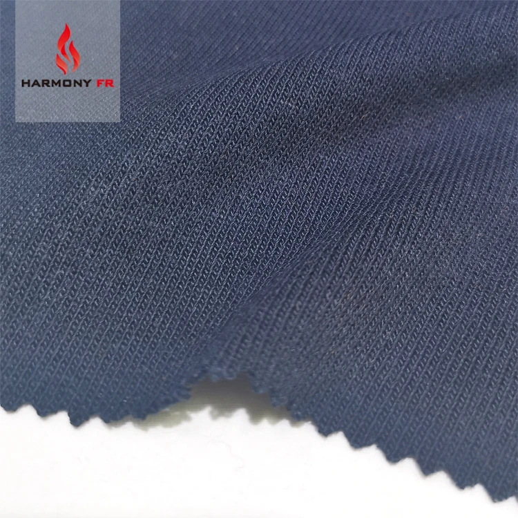 Manufacturer Custom 60% Modacrylic 40% Cotton Anti Fire Inherently FR Flame Retardant Knit Single Jersey Fabric For T-Shirt