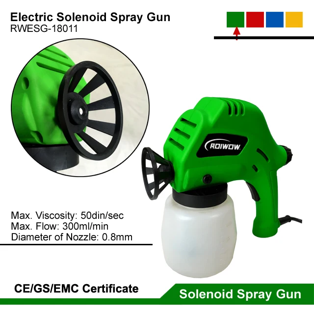 100W Portable Electric Mini Solenoid Paint Spray Gun HVLP Airless Wall Coating Electric Power Paint Sprayer Gun