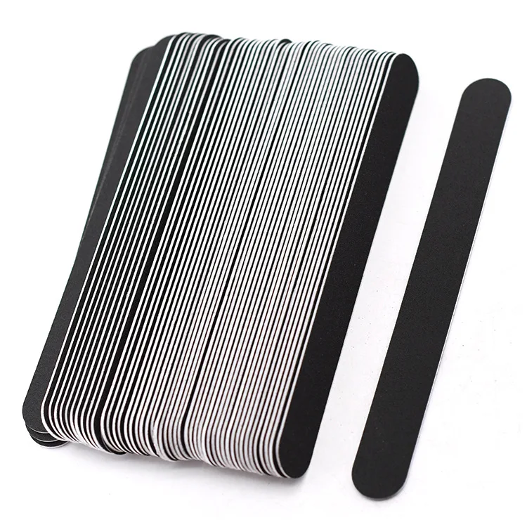 Индивидуальные двухсторонние пилки для ногтей из нержавеющей стали 100 180 240 Маникюрный Инструмент сменная бумажная пилка