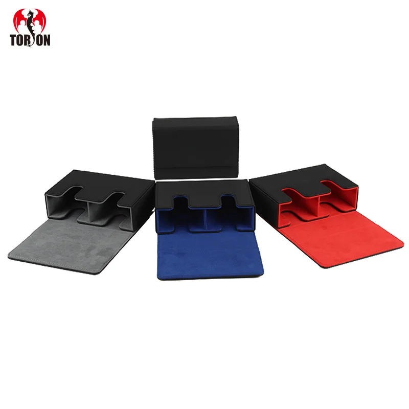 Wholesale RTS Custom Logo Deck Box 120+ Pieces PU Material for TCG Commander Custom Card Trading and Collecting Board Game