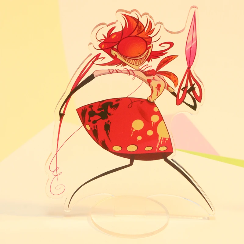 HOSHOM Christmas gift printed cartoon custom 3d eye effect display stand rainbow holographic table acrylic anime standee