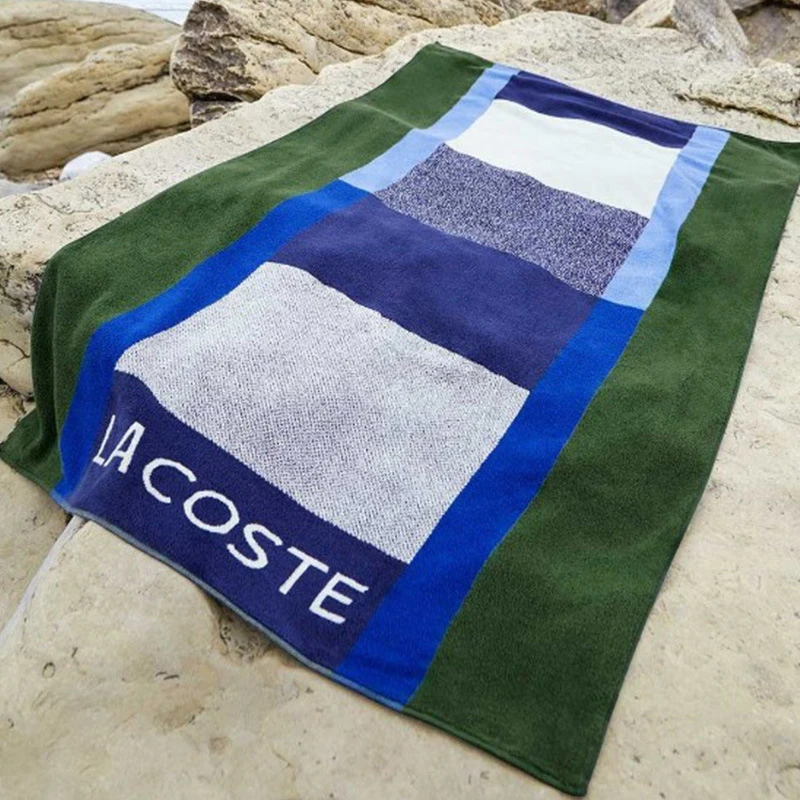 Luxury thick custom woven logo jacquard travel bath towel terry cloth embossed 100% cotton beach towel