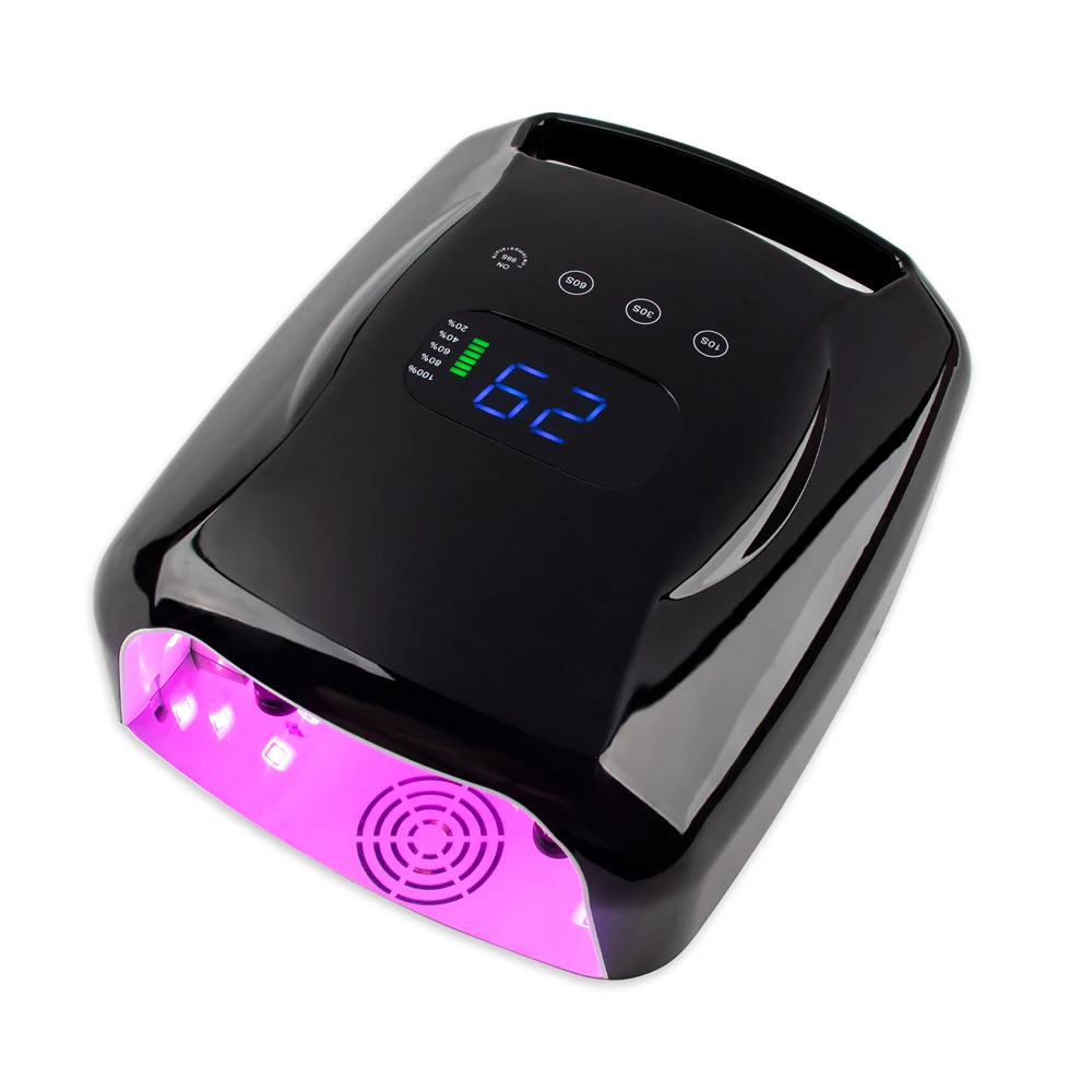 2022 New arrivals Largest Battery Capacity High Power 96W rechargeable Led nail lamp uv nail dryer cordless machine