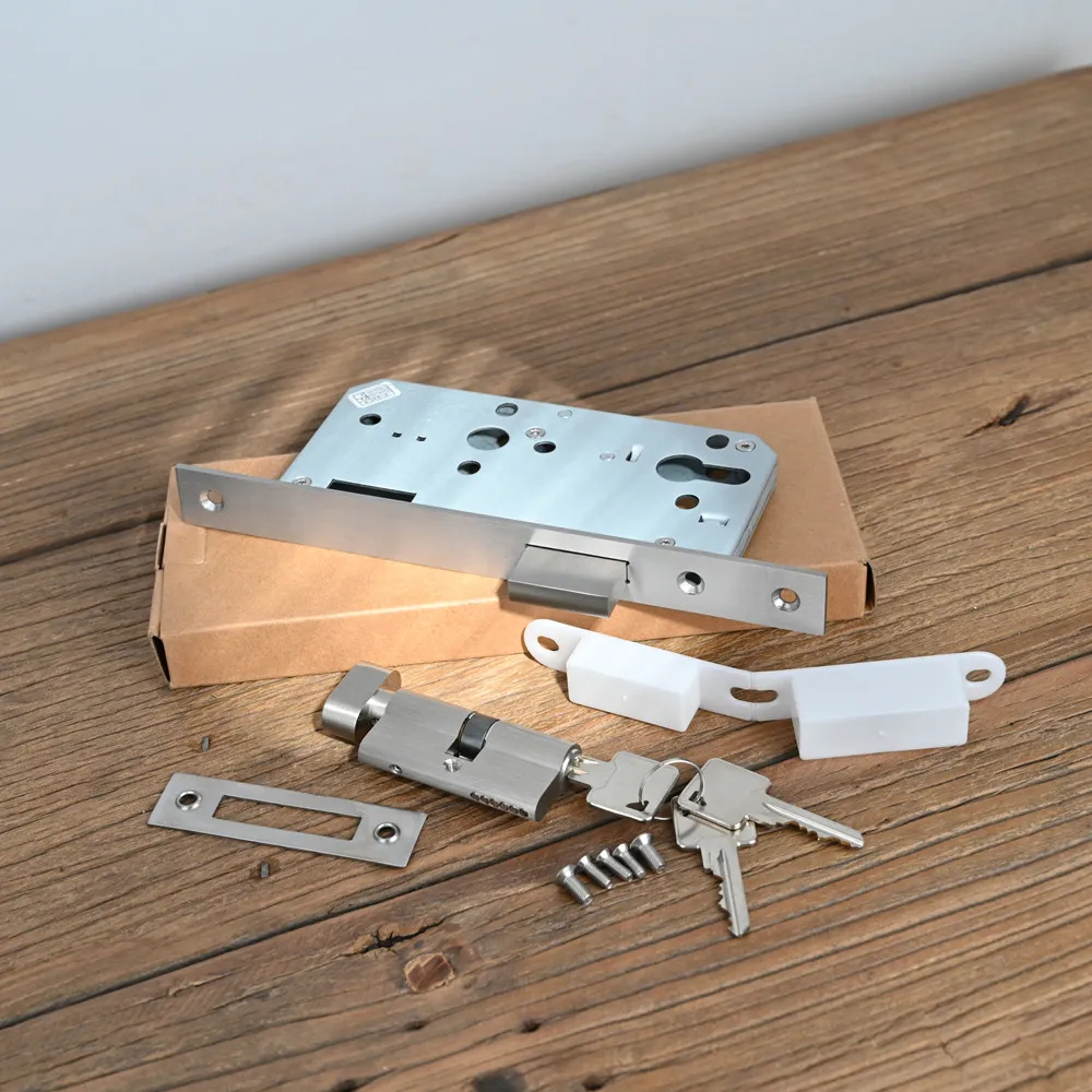 European standard cylinder deadlock 5572ZD with CE fire rating 2/4 hours on timber/steel door HANRUI brand useD in storeroom