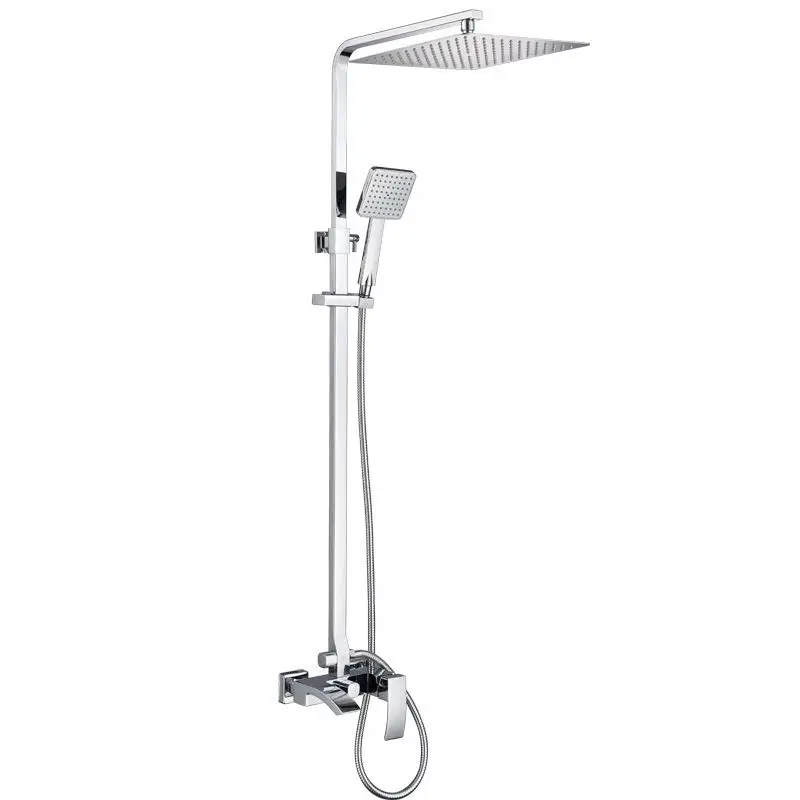 Wall Mount Affordable Square SUS304 Rain Bathroom Shower Set System in Complete Set