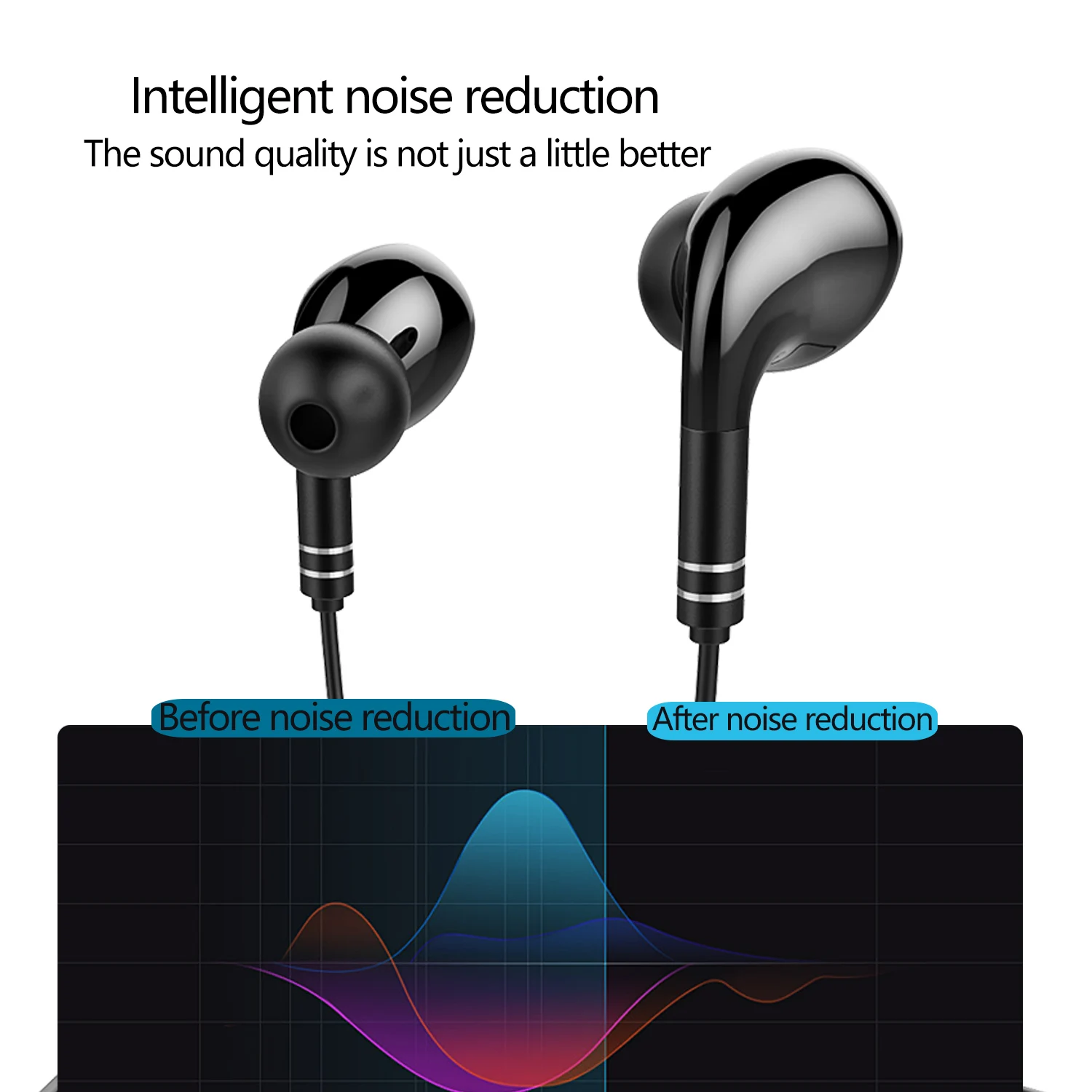 Best quality neckband wireless5.0 earphones in-ear noise-cancelling HIFI subwoofer sports headset headphones H3000