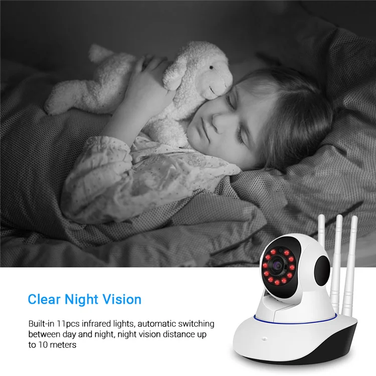 Top Sale 2mp/3MP iCsee xmeye auto tracking 3 antenna wireless home security robot PTZ Indoor wifi smart ip camera cctv