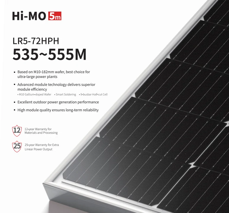Longi панели солнечных батарей 535w 555 Вт 545W 550W HI-MO5m 182 мм подойдет как для повседневной носки так PERC-кремние PV завод с хорошей цене