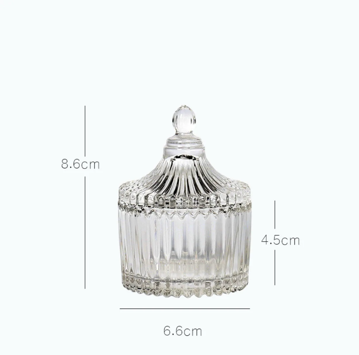 Luxury Geo Cut Home Wedding Decoration Crystal Glass Candle Jars For Candle Holder Containers Vessels With Lids