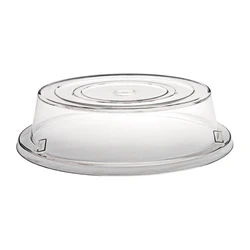 Clear 10.5 inch plastic round flat food cover