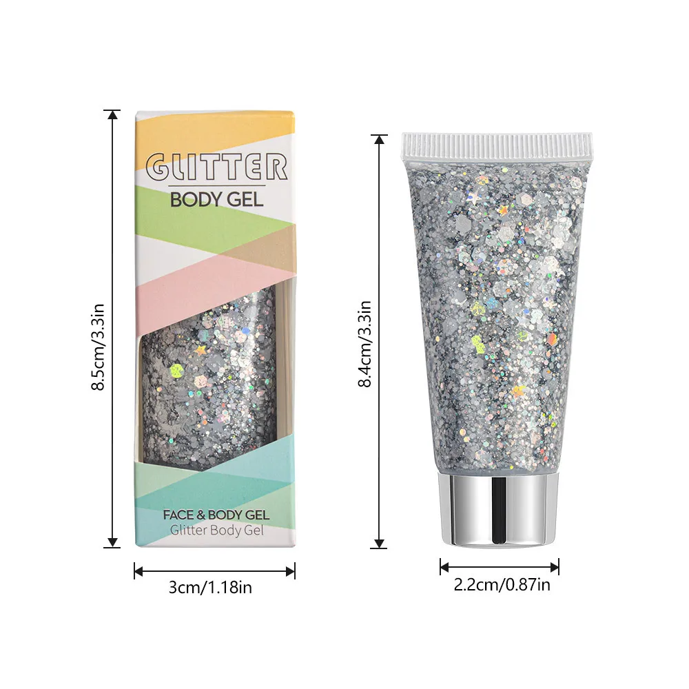 Glitter Diamond Makeup Hair Face Flash Eye Loose Sequins Cream  Private Label Body Glitter Gel
