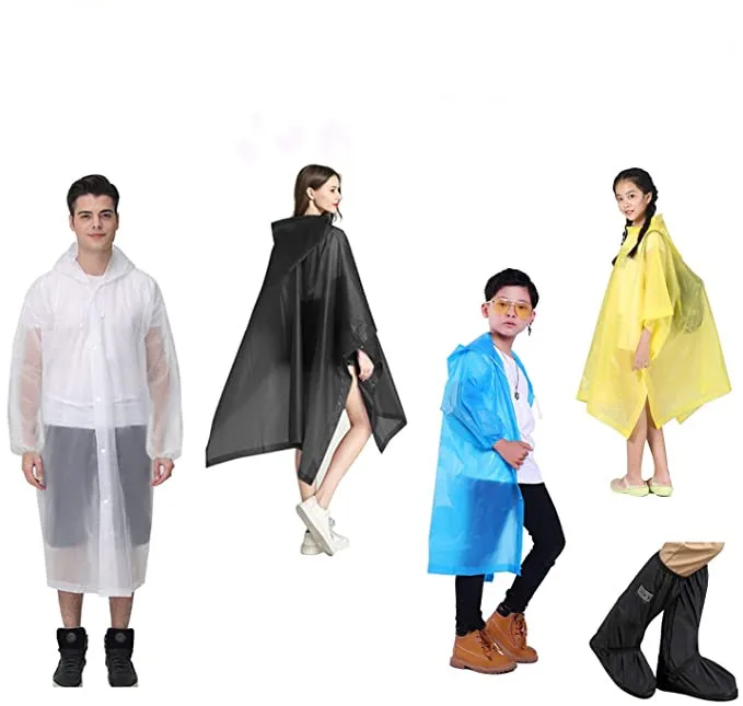 Rain Ponchos Rain Jackets Raincoats for Men Women Plastic Rain Gear Impermeable EVA Travel Poncho Motorcycle Raincoats RAINWEAR