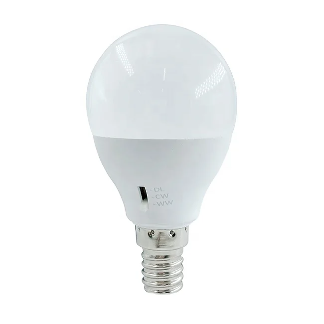 Factory supply 3CCT Tri-color light globe source E27 E14 base 5W G45 led light bulbs wholesale