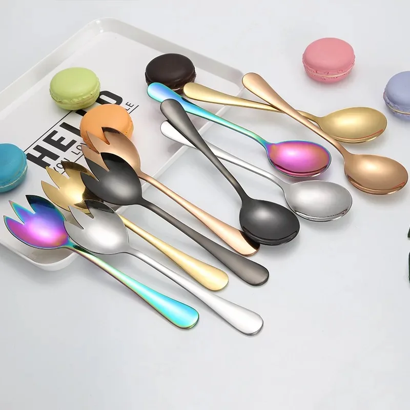 Cheap business promotion giveaway cutlery tea spoon honey tasting long ice bar spoon gift gold  stainless steel coffee spoon