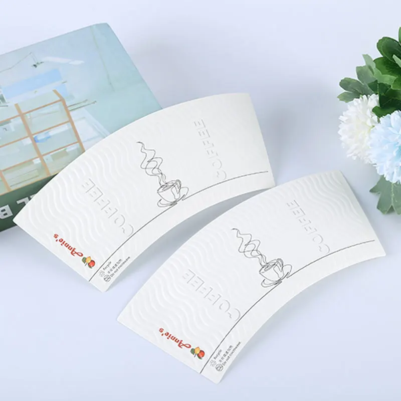 polyethylene double coated tea paper cup fan 8 oz  paper roll and base blank printing