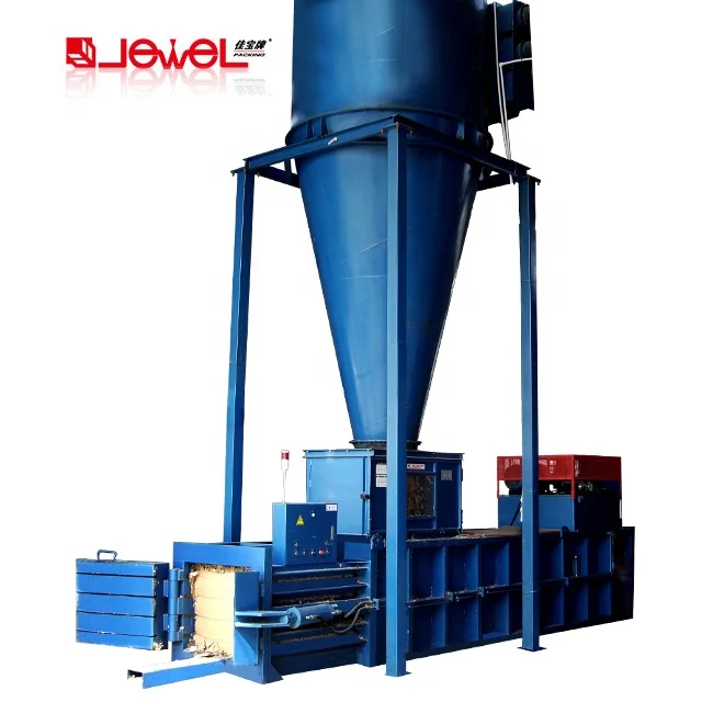 JEWEL Automatic Vertical Used Bottle Tire Baling Machine Hydraulic Scrap Cotton Cardboard Baler Machine For Sale
