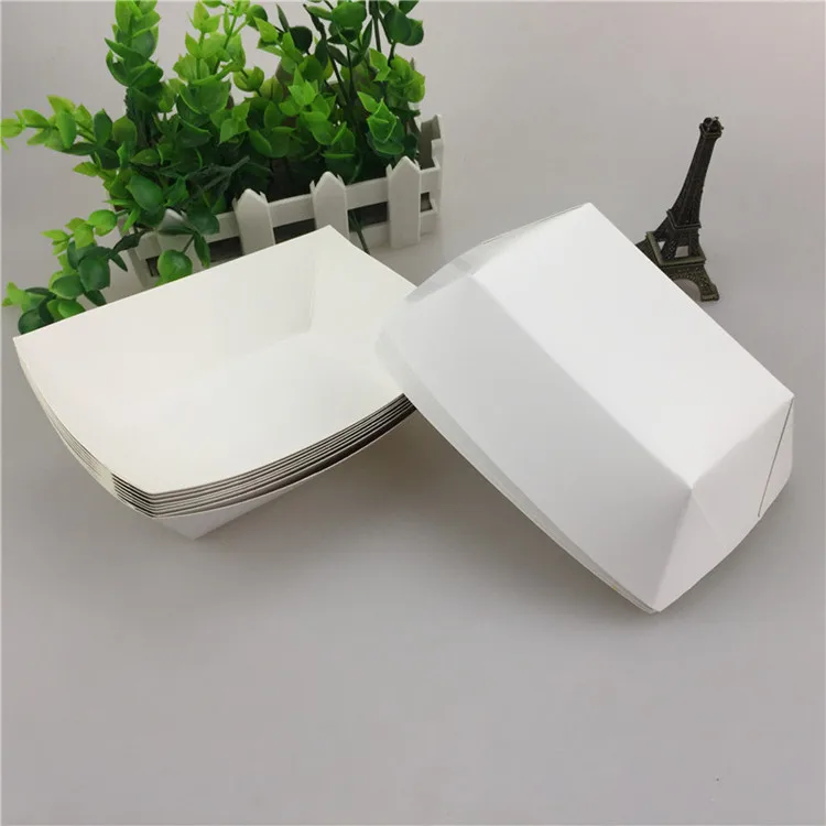 Sushi boat paper tray  box tray fast food packaging set for empanadas and thick french fries