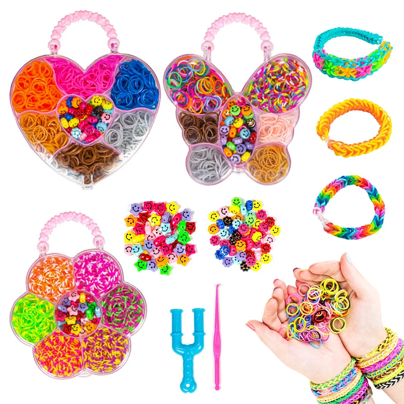 2025 Rubber Bands DIY Kids Bracelet Handmade Hair Band Kit For Toy