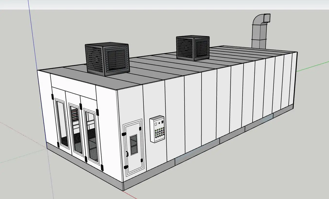 Customized paint booth for truck spray booth side draft paint booth with CE certification