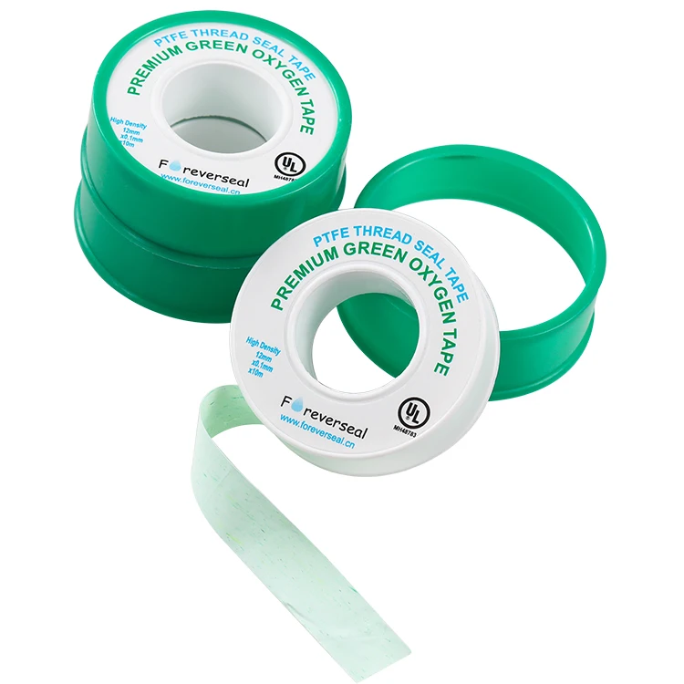 12mm Ptfe Taflon Thread Seal Tape Green Oxygen Line Ptfe Tape