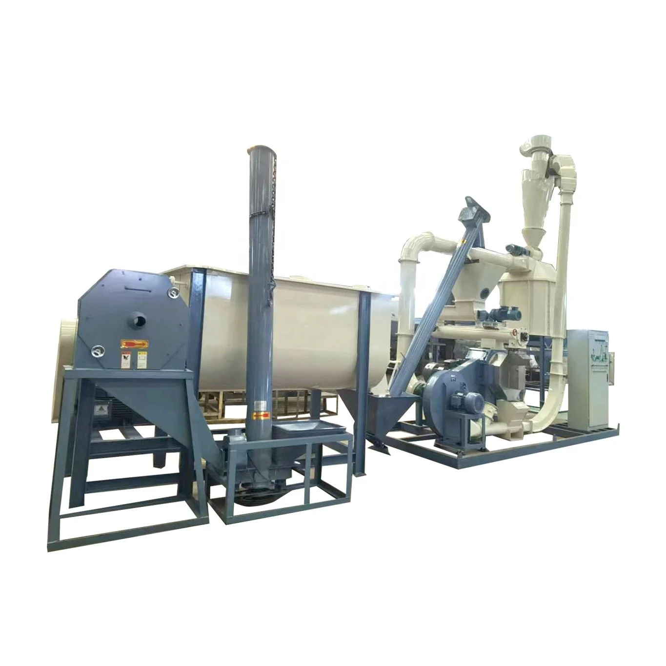 Высококачественная машина для производства кормовых гранул блок обработки смеситель корма гранулирования органических удобрений линия по производству