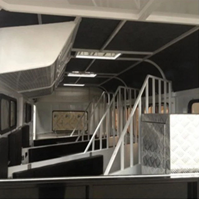 Galvanized livestock 2/3 horse transport trailer