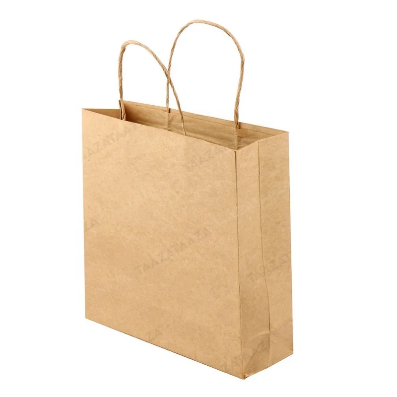 Wholesale Kraft Paper Bags for Shopping bags with Handles Customized Logo Printing Design Grocery Party Gift