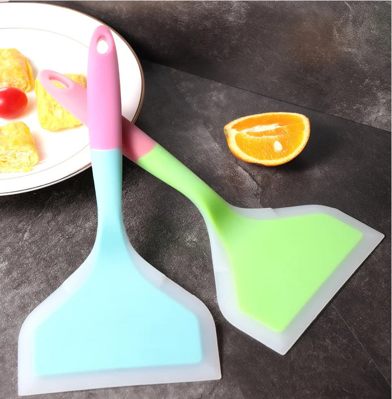 Silicone Spatulas Beef Meat Egg Kitchen Scraper Wide Pizza Shovel Non-stick Turners kitchen cooking tools