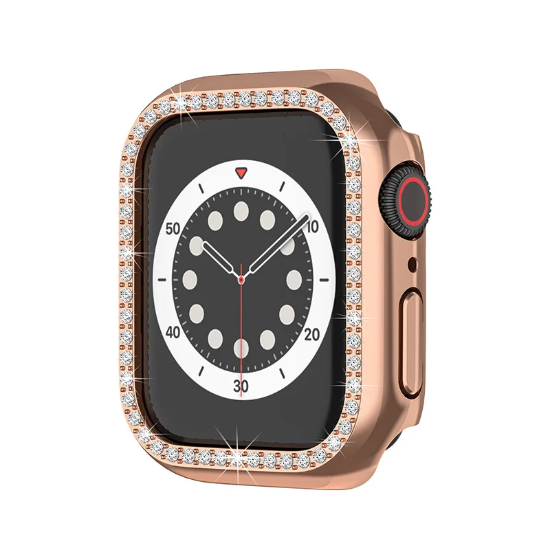 Декоративный чехол из поликарбоната со стразами для Apple Watch 7 серии 41 мм 45 Роскошный часов