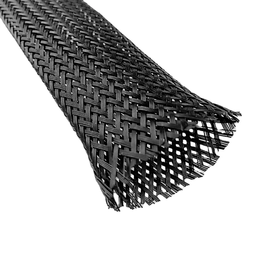 High quality PET expandable sleeve PET braided sleeves for cable management