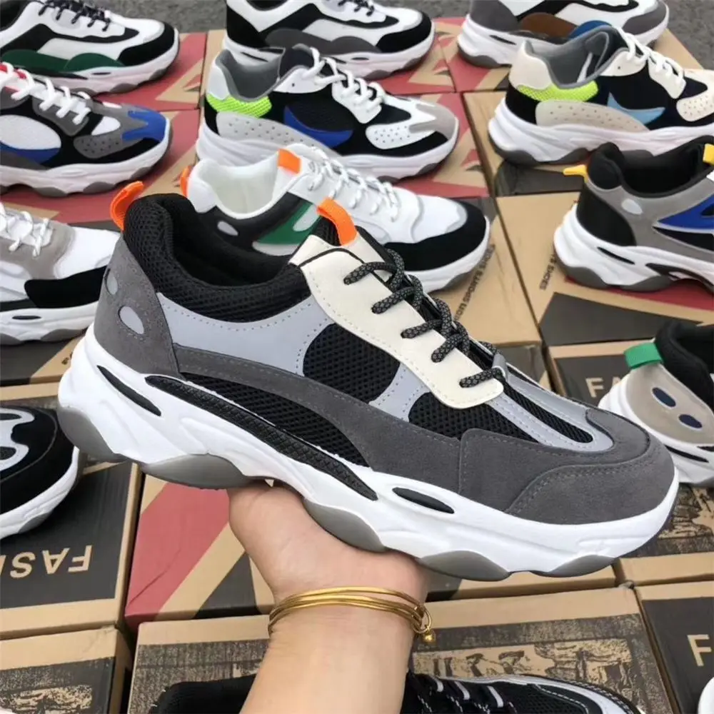 Hot Sales Bulk Wholesale Shoes Type Designs for Men Shoes Stock Mixed Sneakers Shoes PU Adult Cotton Fabric Canvas stock