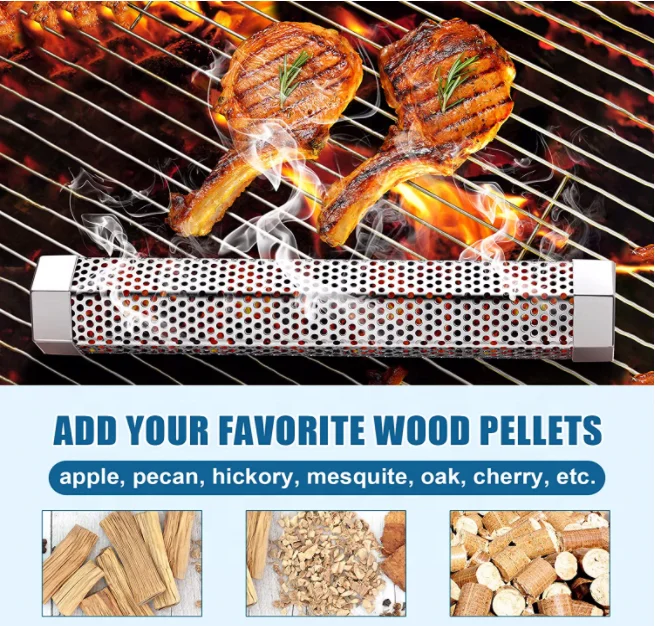 Portable Barbecue Pellet Smoker Tube Stainless Steel Smoke Generator