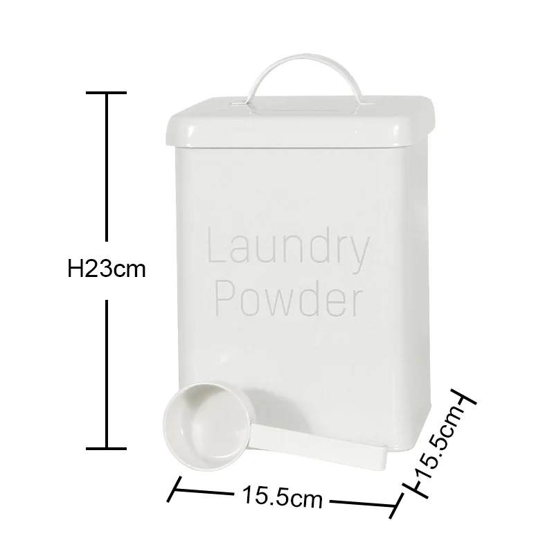 Simple washing powder bucket Tin pet cat and dog food can multigrain flour storage box