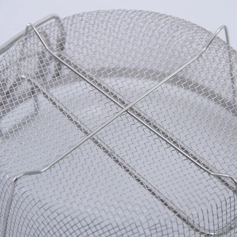 Factory Manufacture Folable Fry Basket Stainless Steel Mesh Deep Fryer Basket