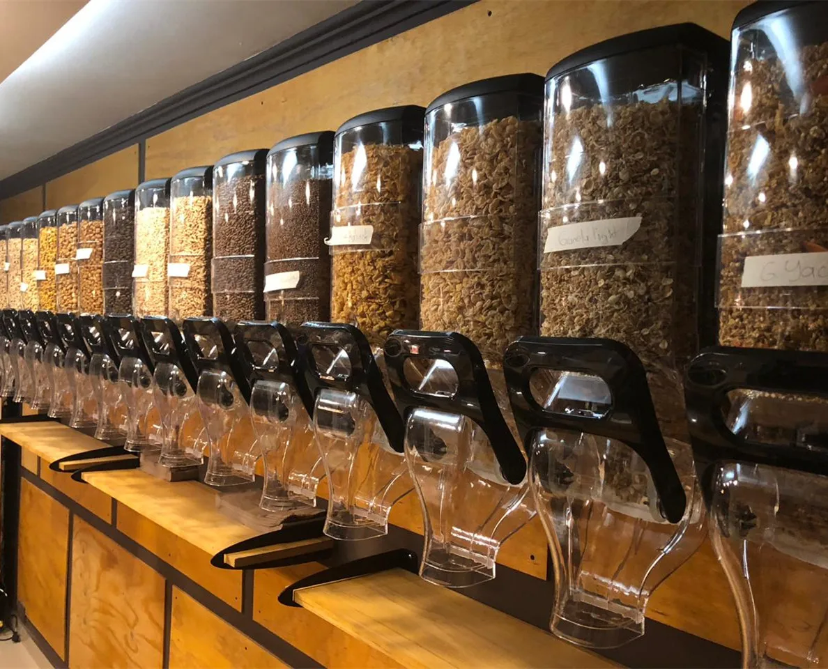 Wholesale gravity bins food display container and grain dispenser