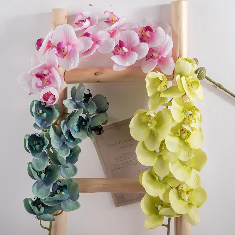 Customizable Color Faux Plants Artificial Flowers Real Touch Phalaenopsis Orchid For Home Decorative Manufacture