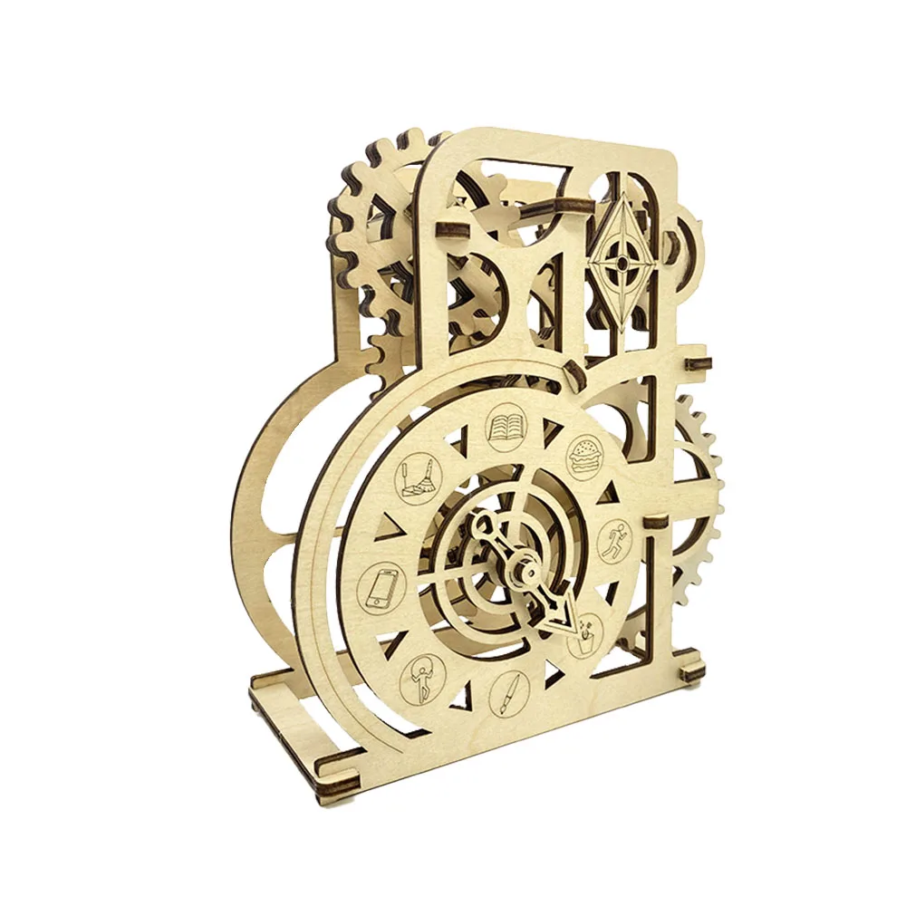 2022 Original Design Educational Toy Assmble Diy Wheel of Fortune 3d Puzzle Wood Game Toys Gifts for Kids