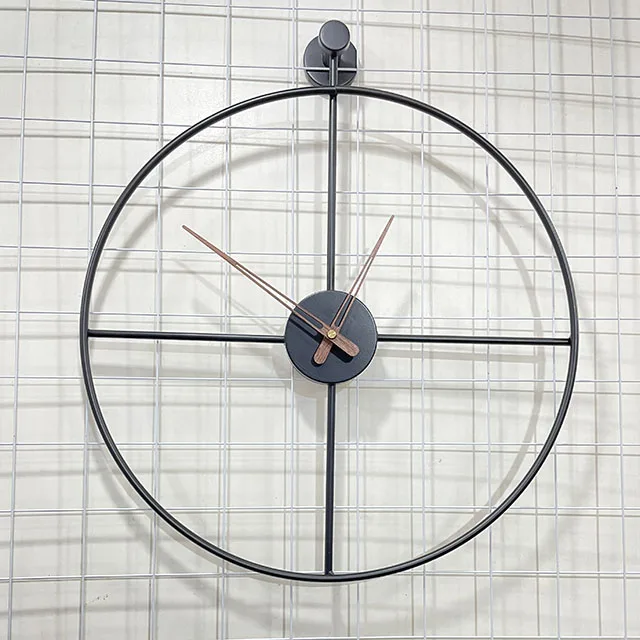 57*50cm Modern Simple Clock Iron Art Big Clock  for Living Room Wall Light Luxury Creative Silent Wall Clock home decor