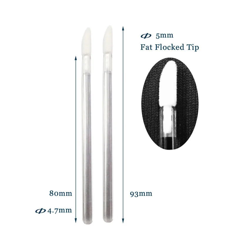 
 Одноразовый блеск для губ с прозрачной ручкой и Флокированным аппликатором без ворса  