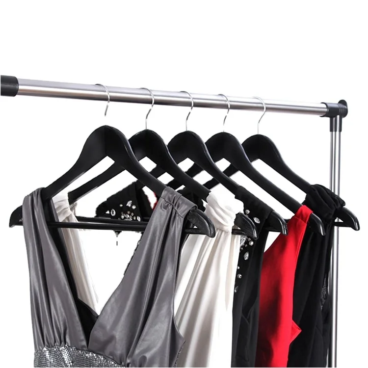 wholesale custom wide shoulder cloth coat velvet suit garment hanger