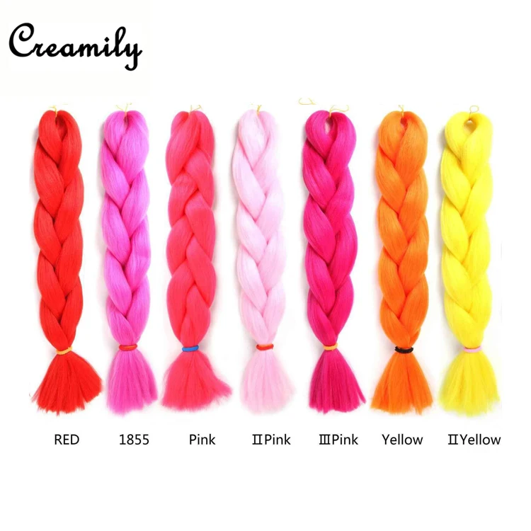 Creamily волосы, бесплатный образец, оптовая продажа, синтетические косички для плетения волос