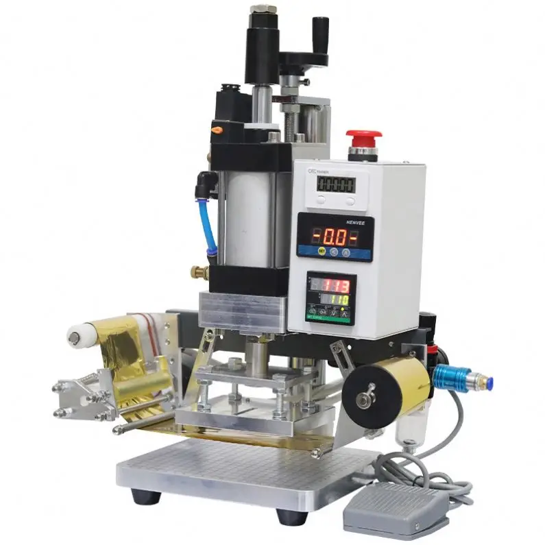 Digital Pneumatic Hot Stamping Machine Embossed Hot Foil Stamping Machine For Leather Logo