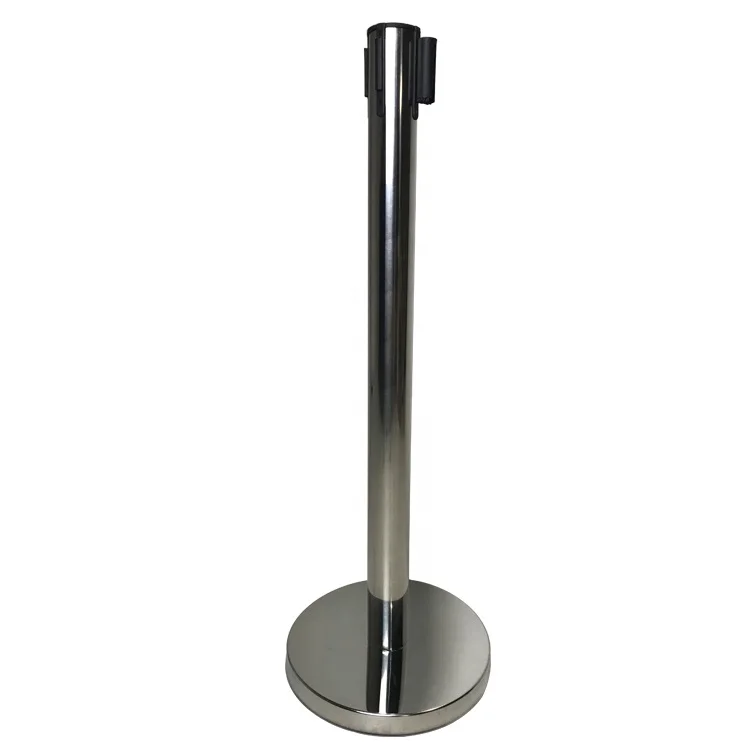 Wholesale stainless steel queue management retractable belt barrier airport queue stand barrier