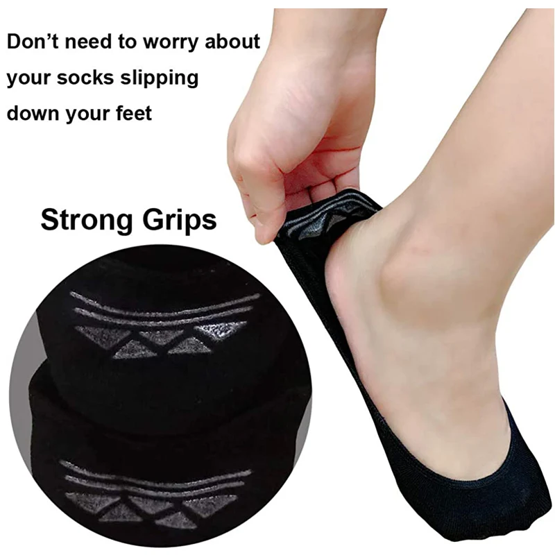 Ultra Low Cut Invisible Liner Socks with Non-Slip Heel Grips Dress Shoes No Show Socks Women Summer