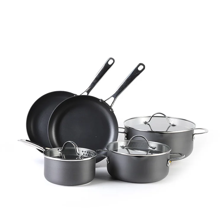 China Factory High quality 2-in-1 eco-friendly kitchen cooking pot nonstick cookware sets