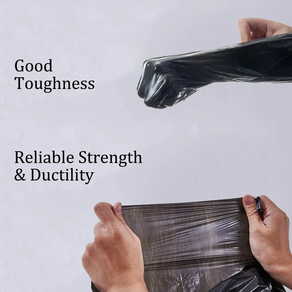 tall kitchen large hdpe white plastic garbage bag dustbin liners trash packaging bags with drawstring on roll