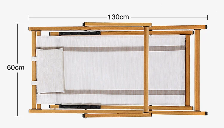 Outdoor folding beach chair wooden canvas chair for camping dinner