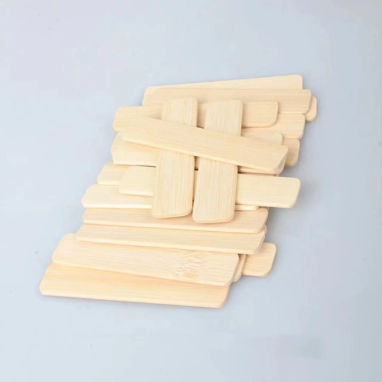 High Quality Bamboo ice-cream sticks 93&114 mm round&square edges in bulk Customized logo ice -cream stick