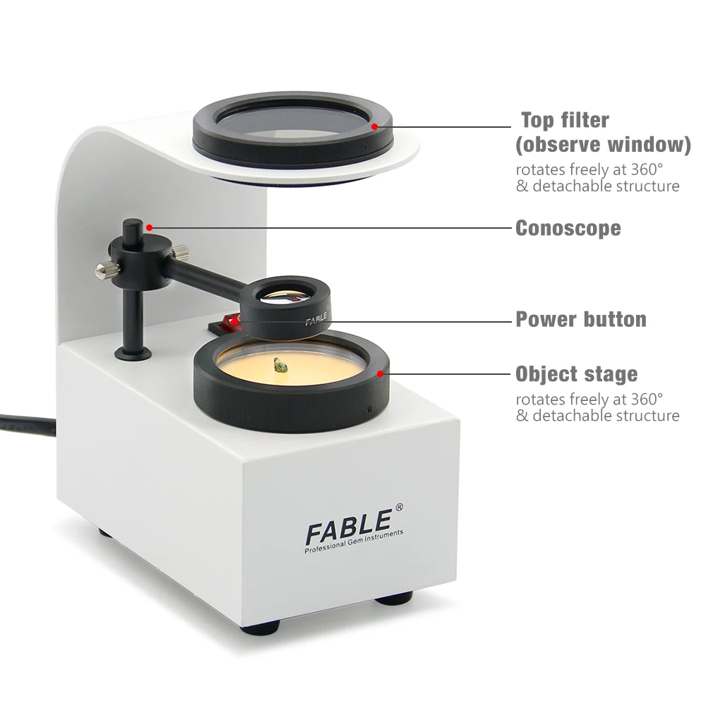 Hot Sale Professional Gemological Instrument Testers & Measurements 100--240V Gem&jewelry Polariscope With Interference ball