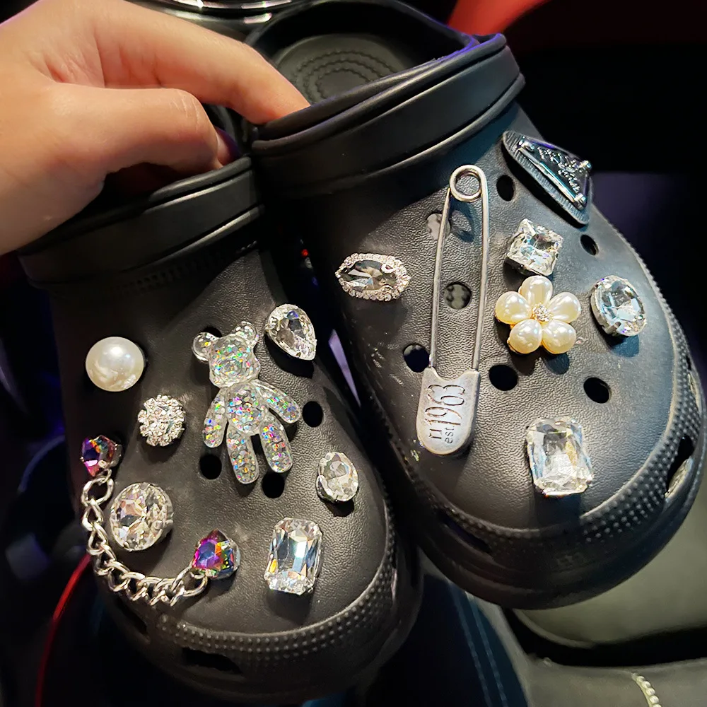 New Accessories Shoe Flower Slipper Sandal DIY Decorative Diamond Violent Bear